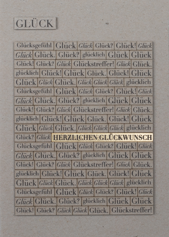 Wörterkarte Glück