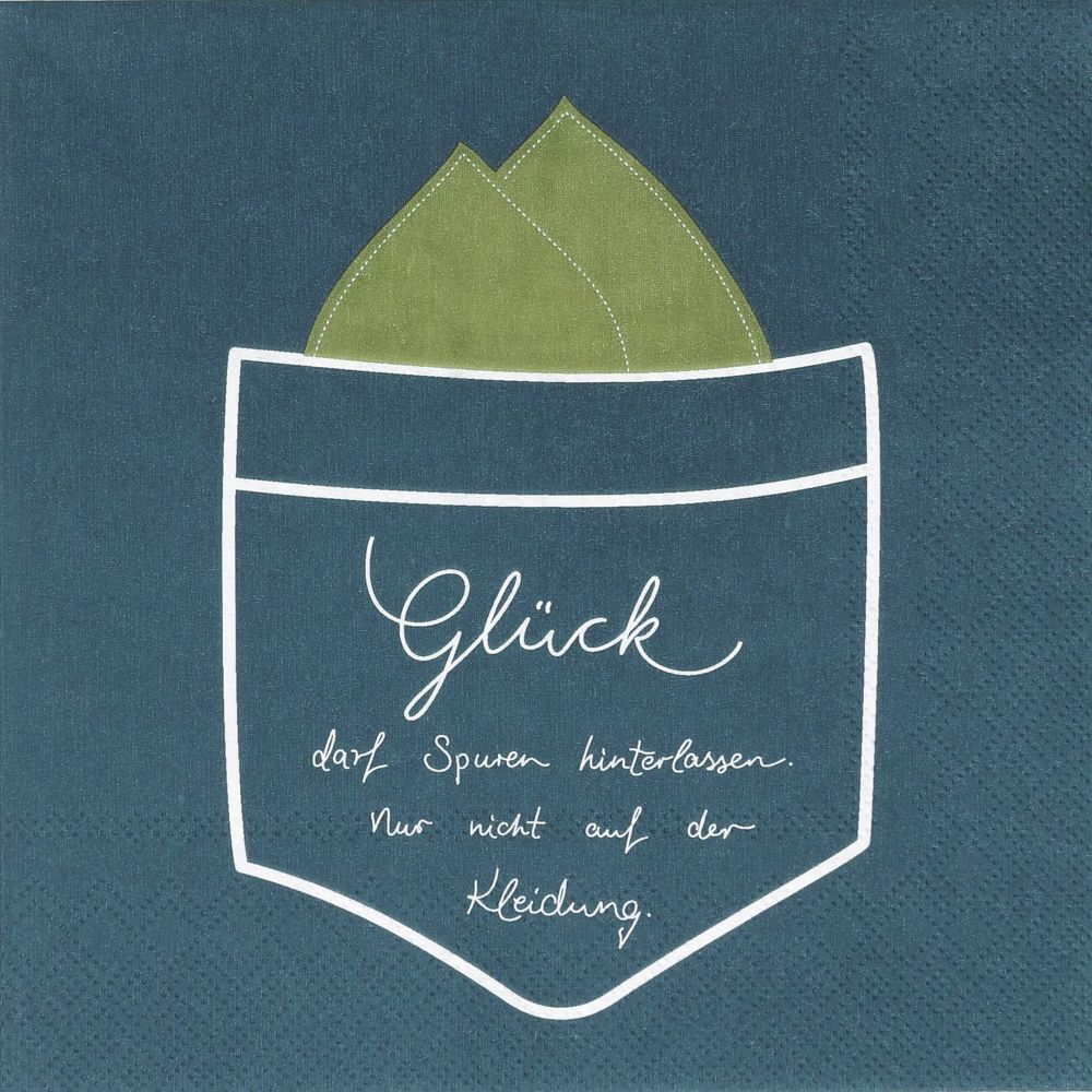 Serviette "Glück darf Spuren hinterlassen"