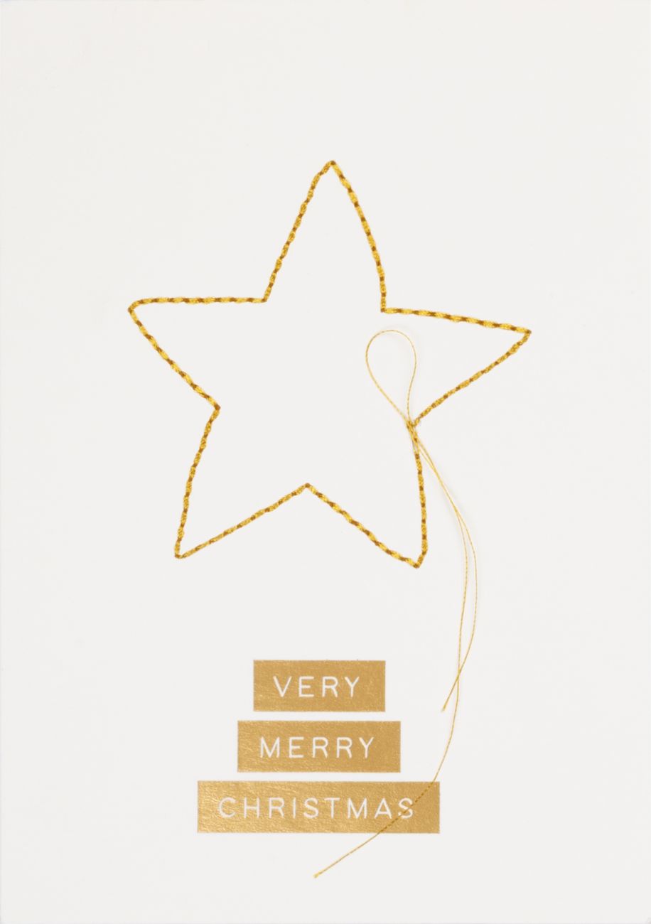 92081_result Weihnachtsfadenkarte "Very merry christmas"