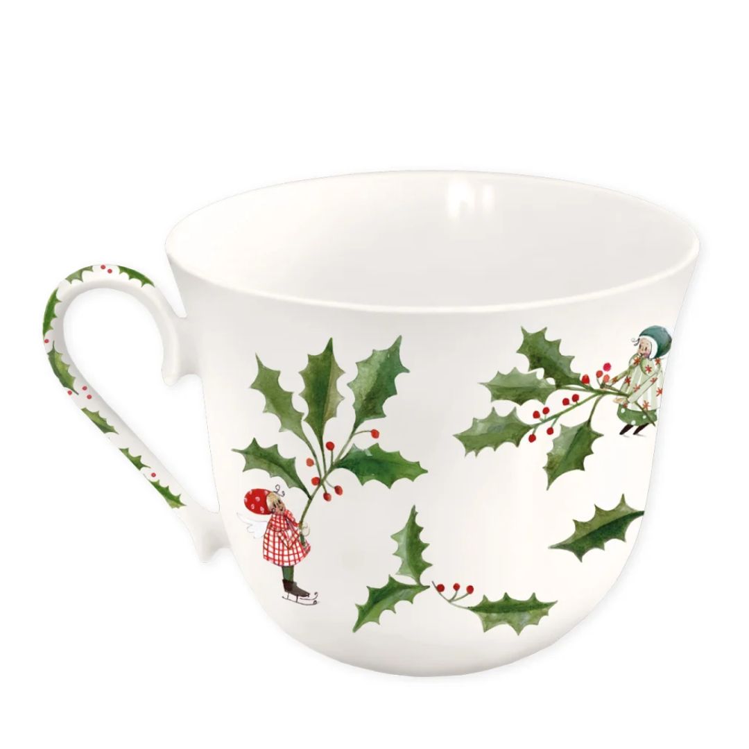 Tasse, Weihnachten, Holly, Holly-Blätter, Kids-Design