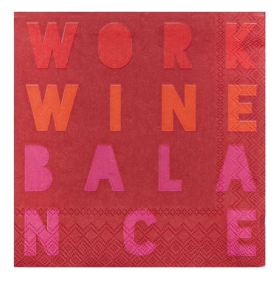 f_0017851 Cocktailservietten "Work Wine Balance"