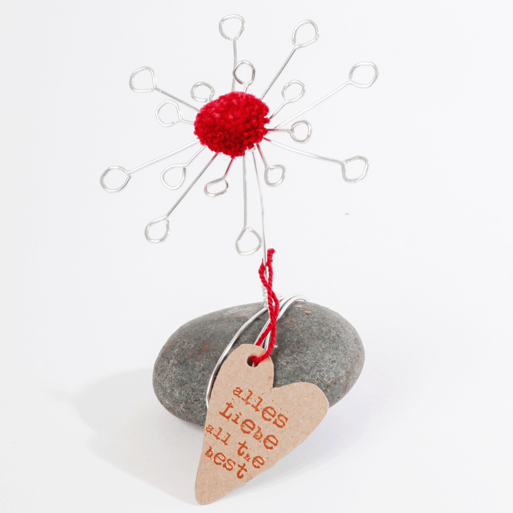 gof15276 Glücksblumen Steine, rot