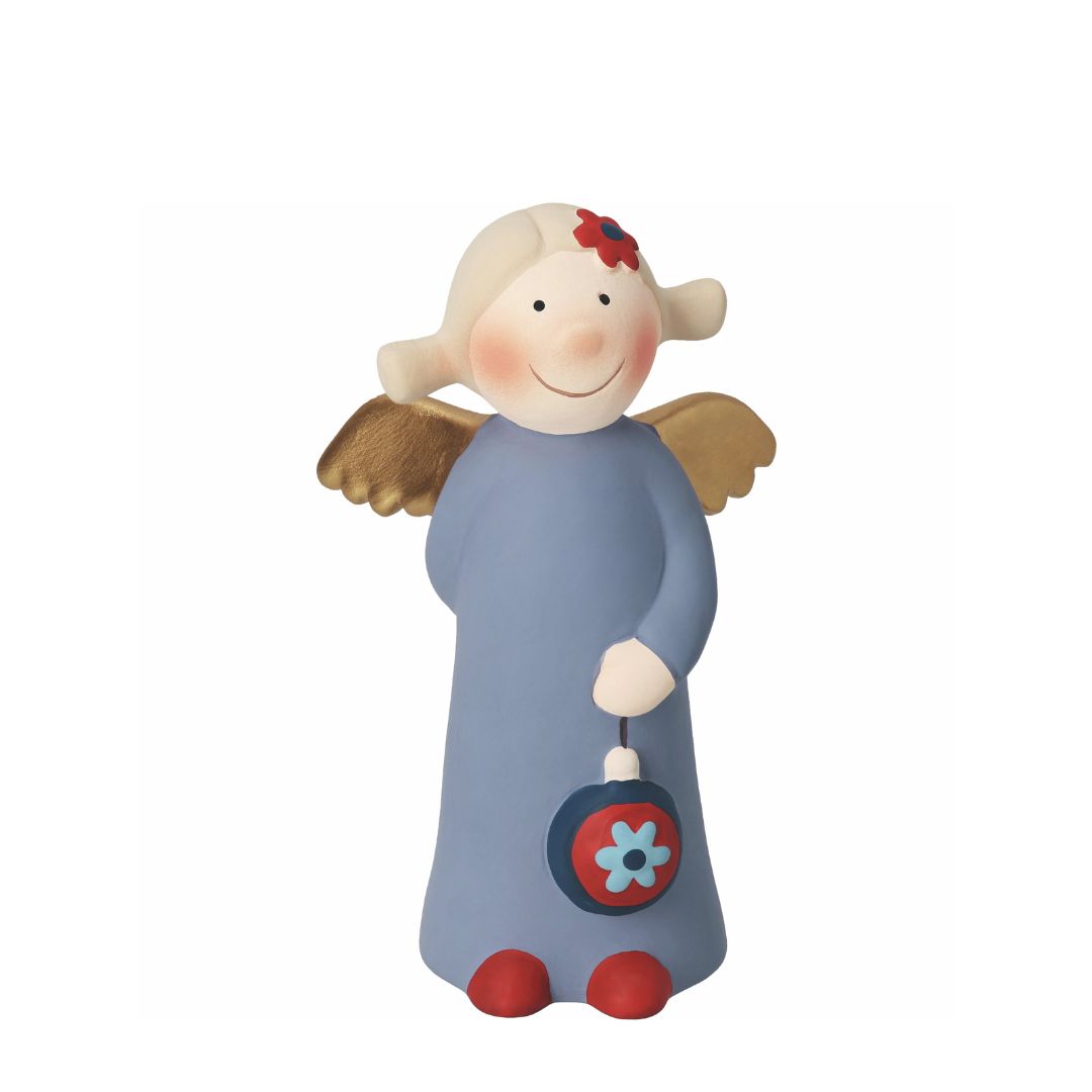 Handbemalte Steinzeug-Engelfigur Himmlische Schwester Florentine Medium Edition 10 von räder