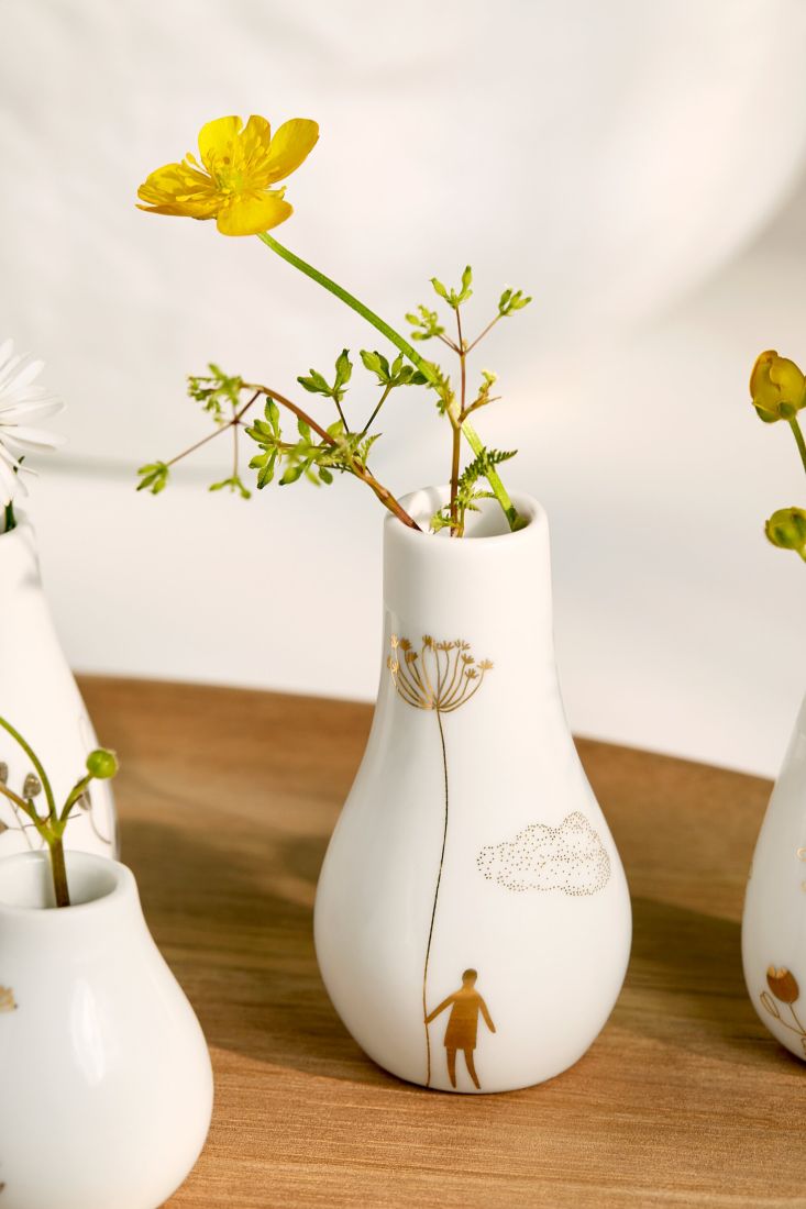 Vase, Blumenvasen, Porzellan, weiß, Designvase