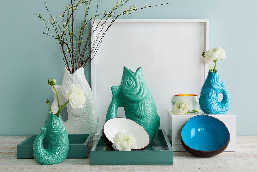 Töpferei, Krug, Vase, Porzellan, Blumen-Arrangement