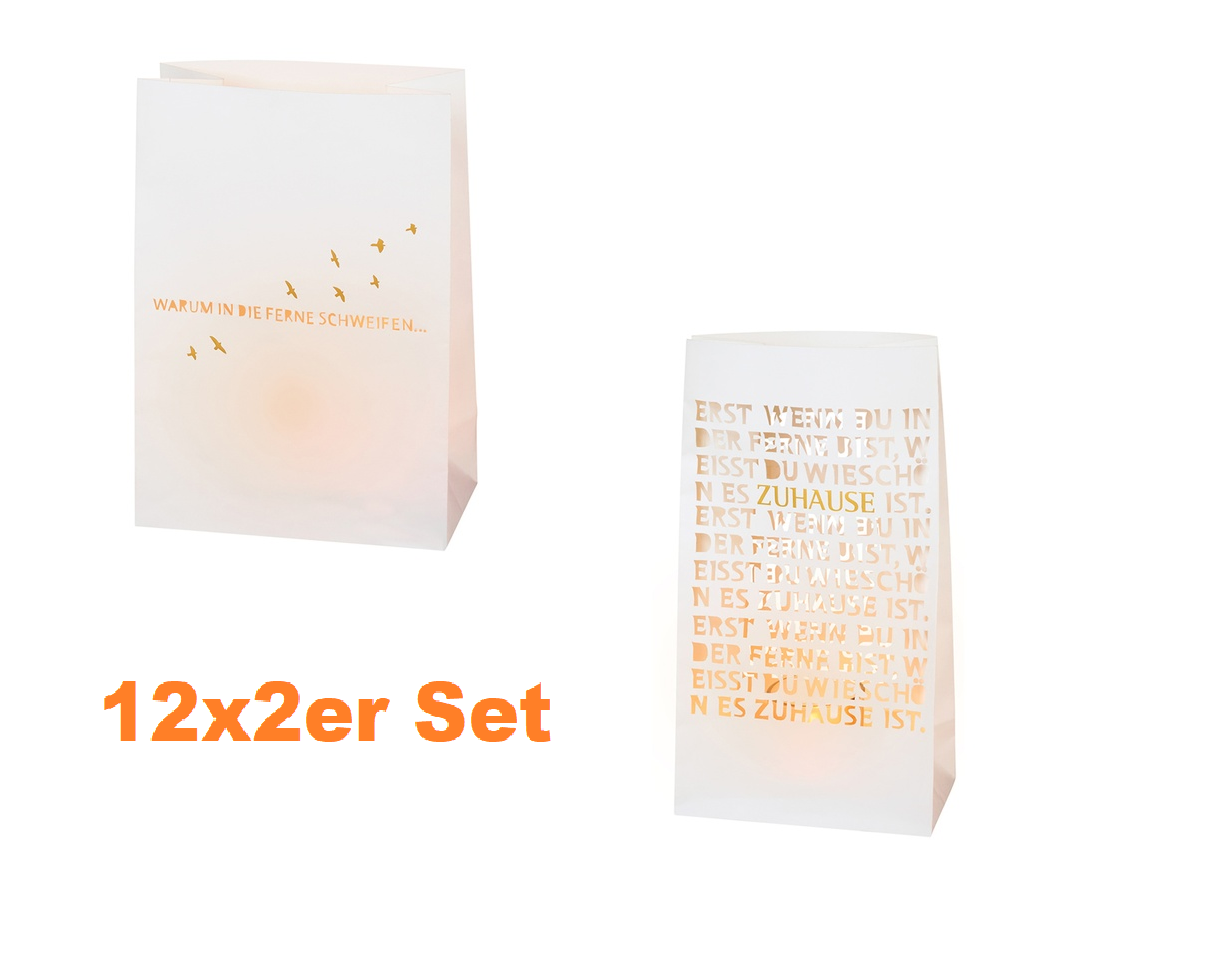 13194 12x Lichttüten "Zuhause", 2er Set