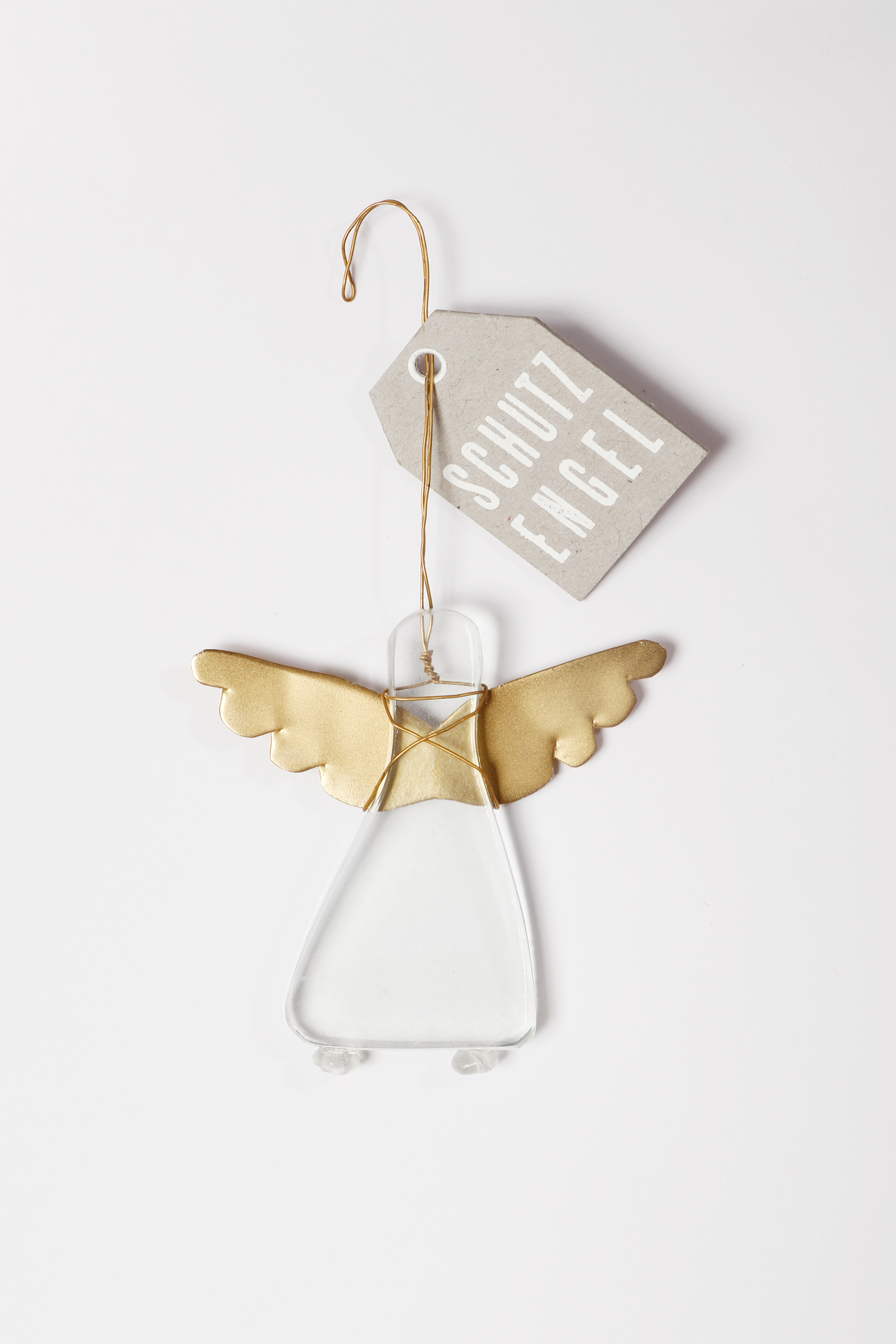 angel, glas, goldene flügel, schmuckanhänger, engel ornament