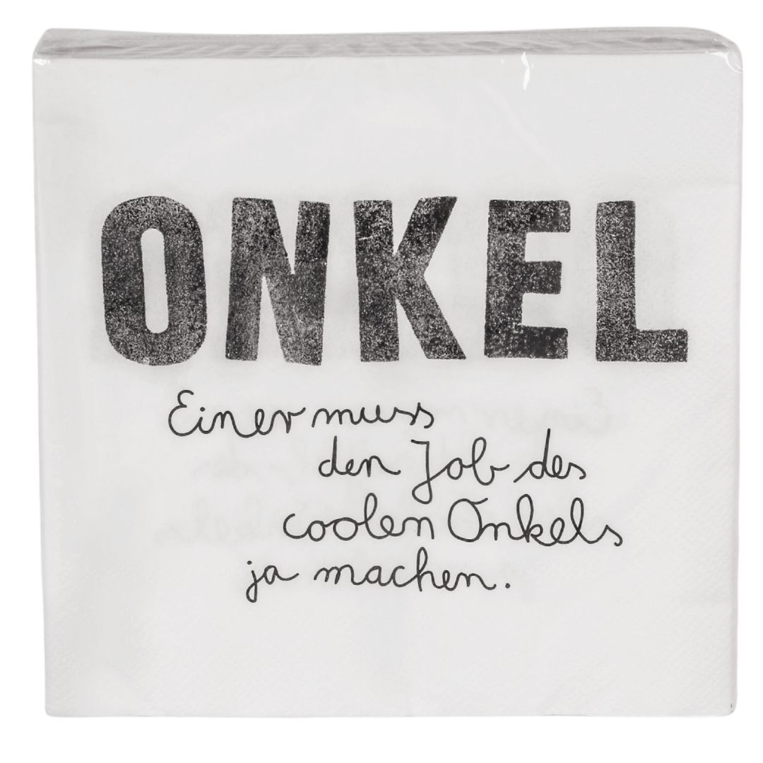 Good old friends Serviette Onkel mit Spruch Einer muss den Job des coolen Onkels ja machen