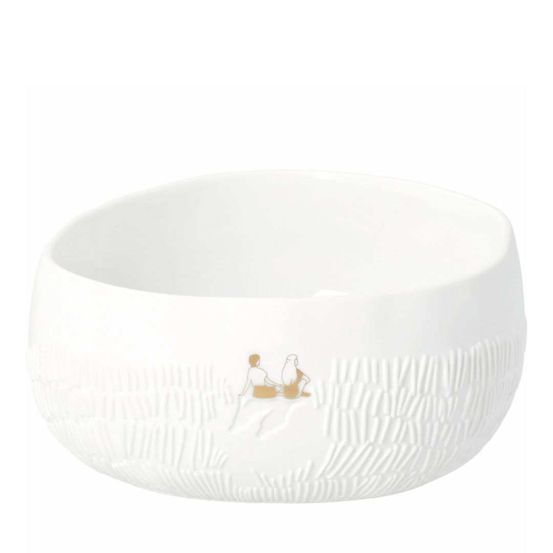 räder Schale Mach mal Pause Porzellan mit goldenen Personen im Inneren