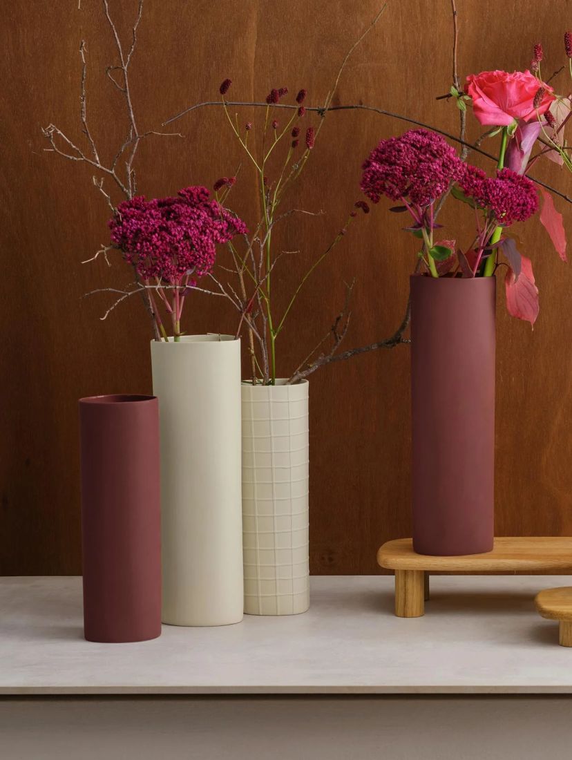 Vase, Vase-Set, Blumenarrangement, Küstenfarben?, Handgefertigt