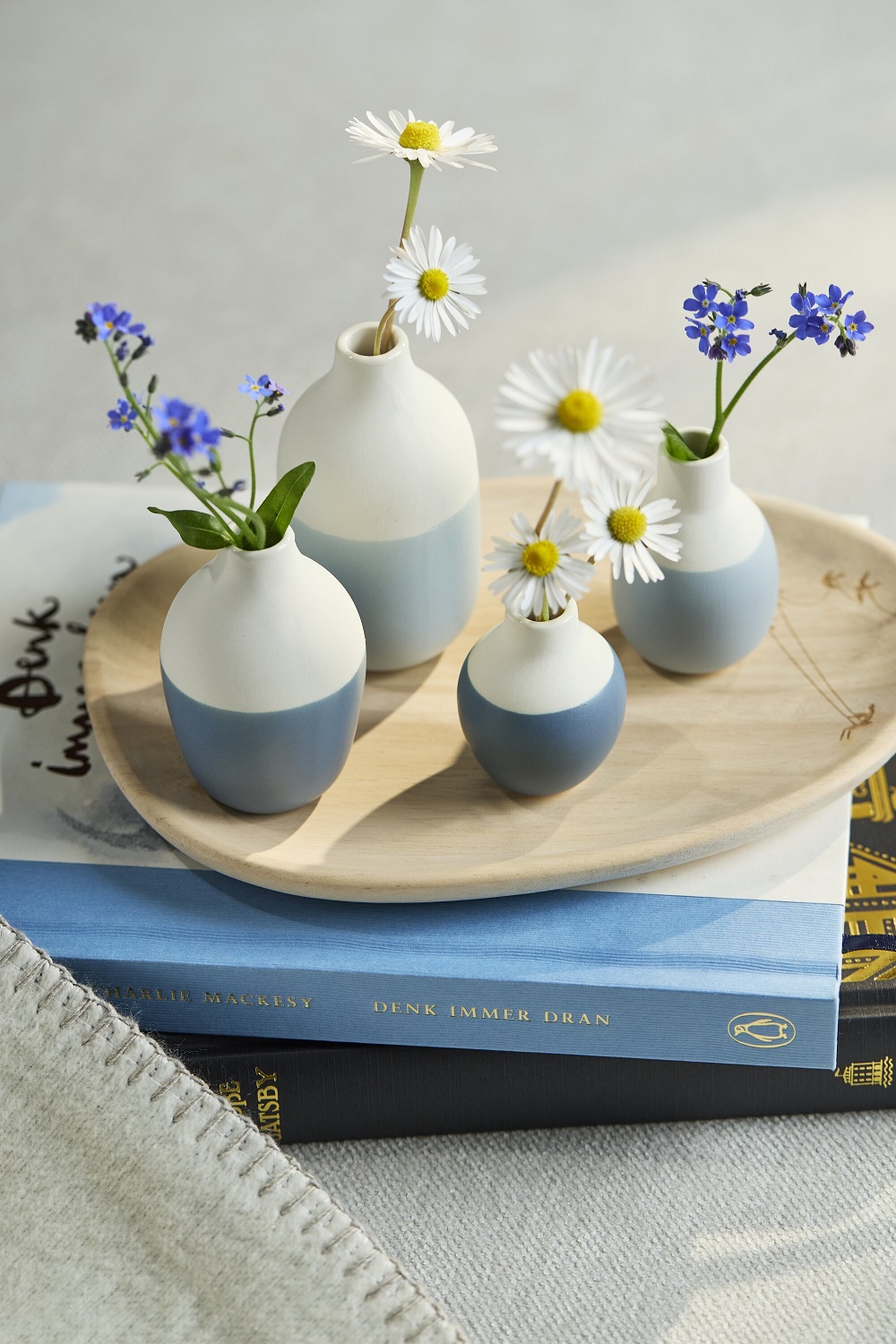 Blumenvasen, Vasen-Set, Porzellan, Daisy, Blumen