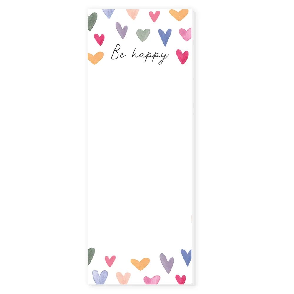 Magnetischer Notizblock Be happy vom Grätz Verlag aus der Serie von Herzen
