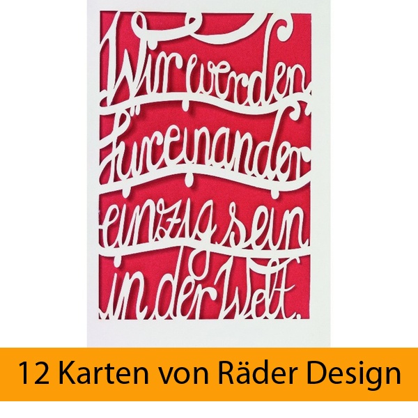 gross_62060-hochzeitskartenset-raeder-design-kartenset_847873dhAyi3TSGvAF3 Hochzeitsschriftkarte "Wir werden füreinander einzig sein.." 12er Set