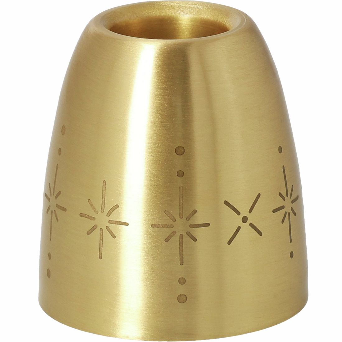 gold, Metall, Kegel, Graviertes Muster, Votivhalter, Kerzenhalter, Dekoration