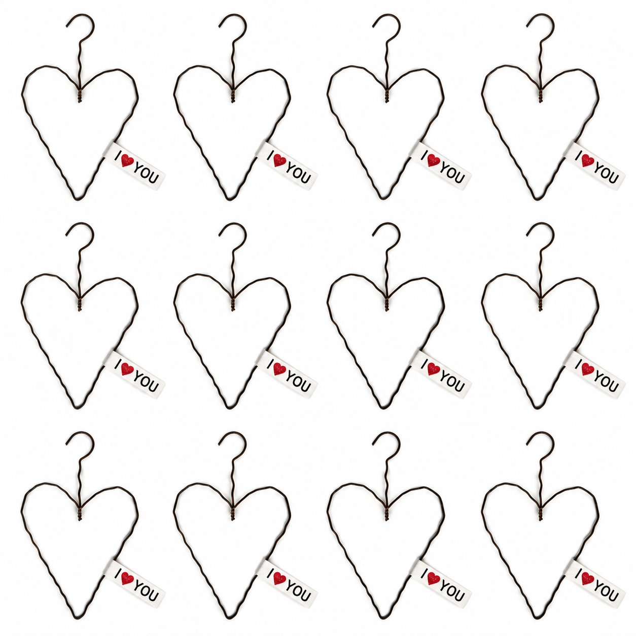 Herz-Haken, Herzform, Aufhänger, I love you-Tag, Dekor