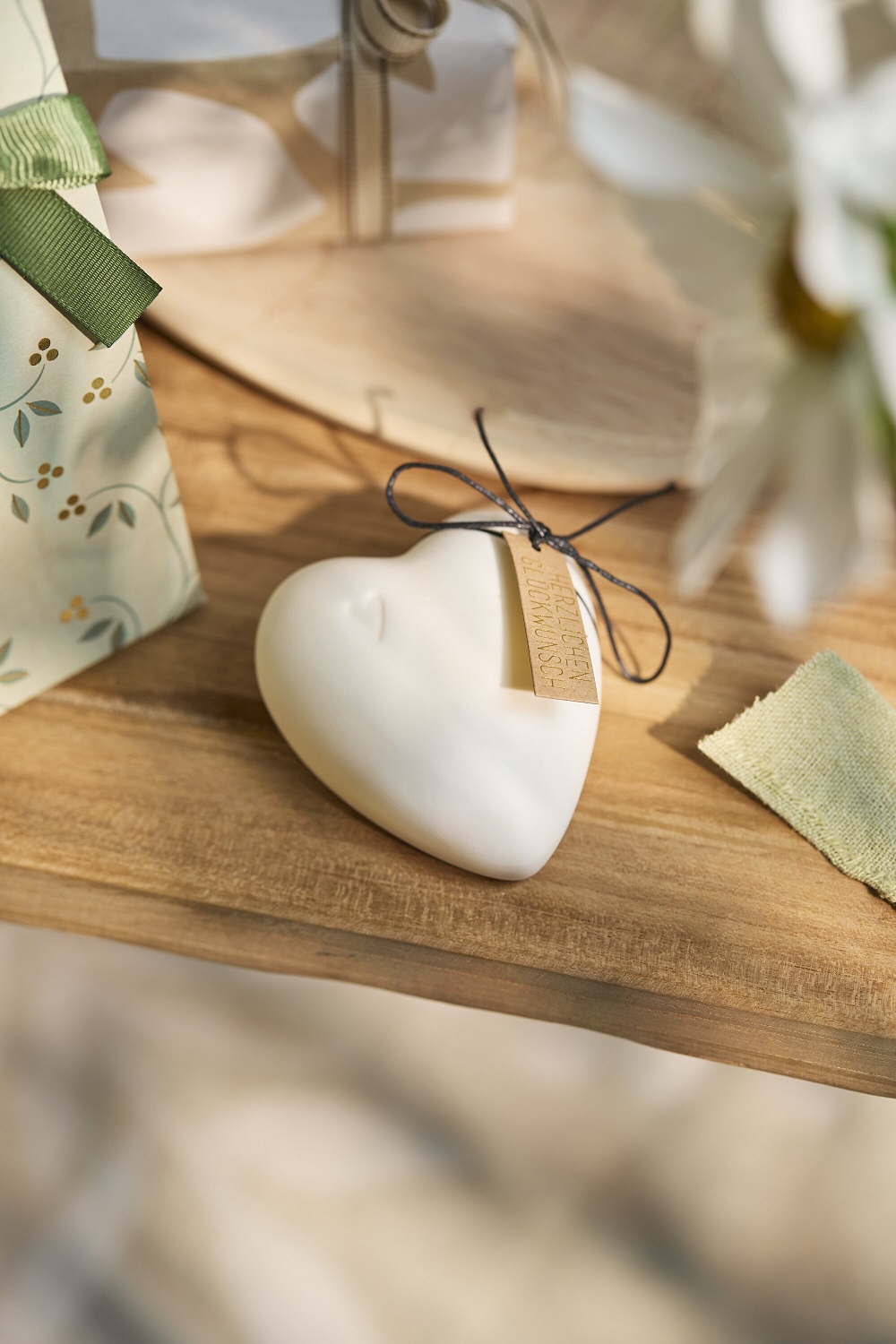 Herzform, Seife, Handgemacht, Naturmaterial, Wärmeschutz