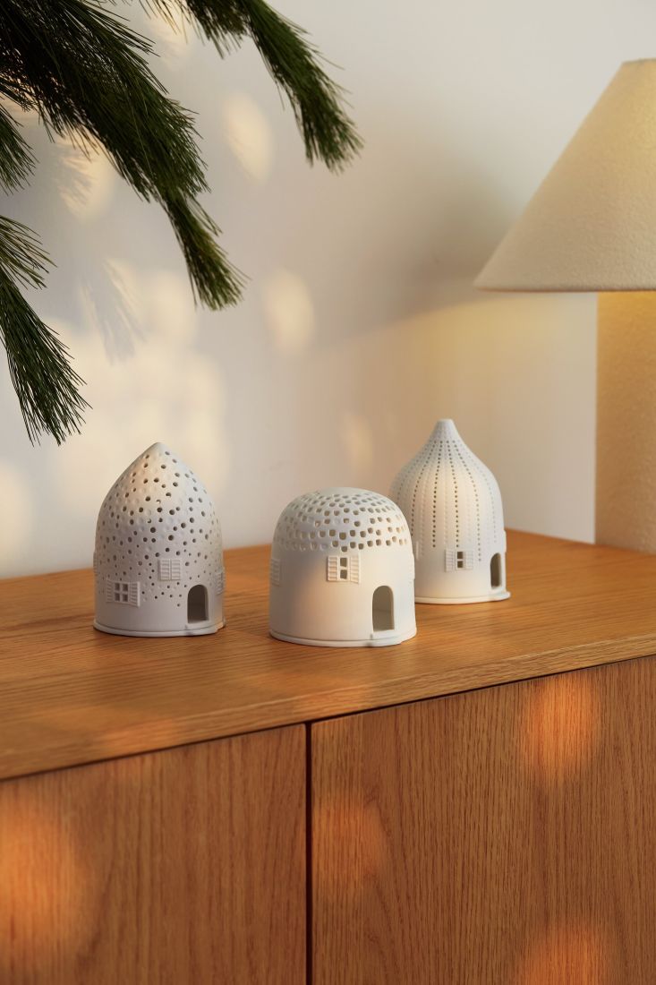 Deko-Häuschen, Kerzenhalter, Porzellan, Weihnachtsdeko, Lichtobjekt