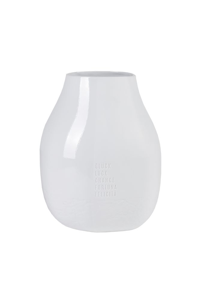 Freiform Vase "Glück" 5-sprachig