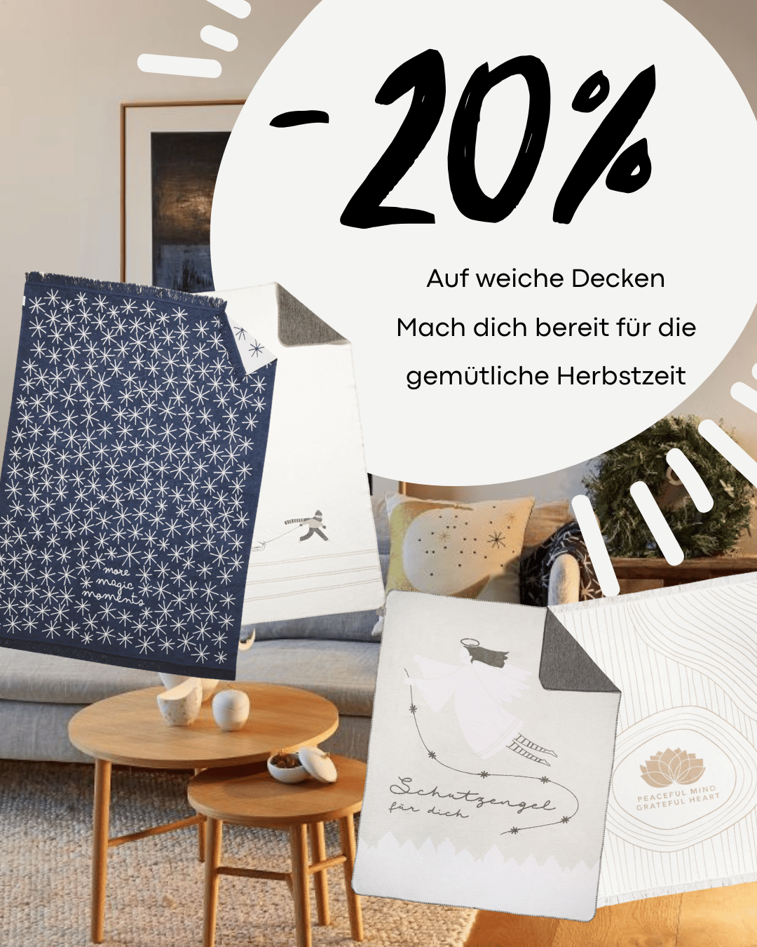 Dekoration für Zuhause, Werbung, Plakat, Kissen, Tabelle