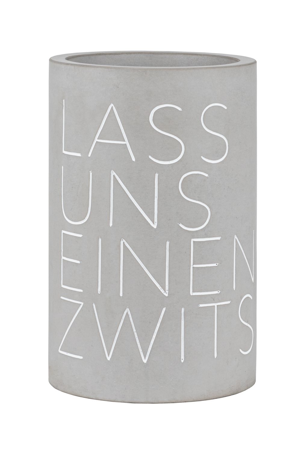 16807_result Beton Flaschenkühler "Lass uns einen Zwitschern"