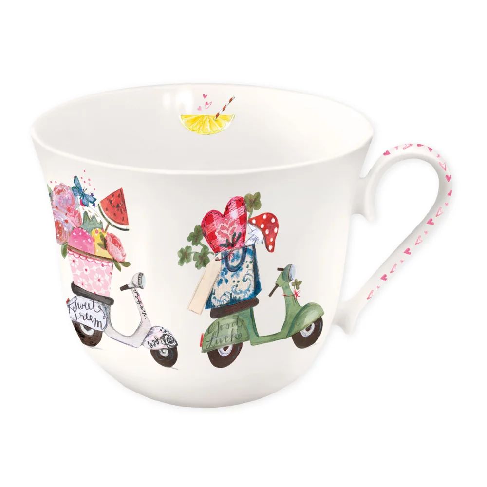 Tasse Das Leben ist eine Reise Pokal, Kunst, Porzellan, Töpferei, Schüssel