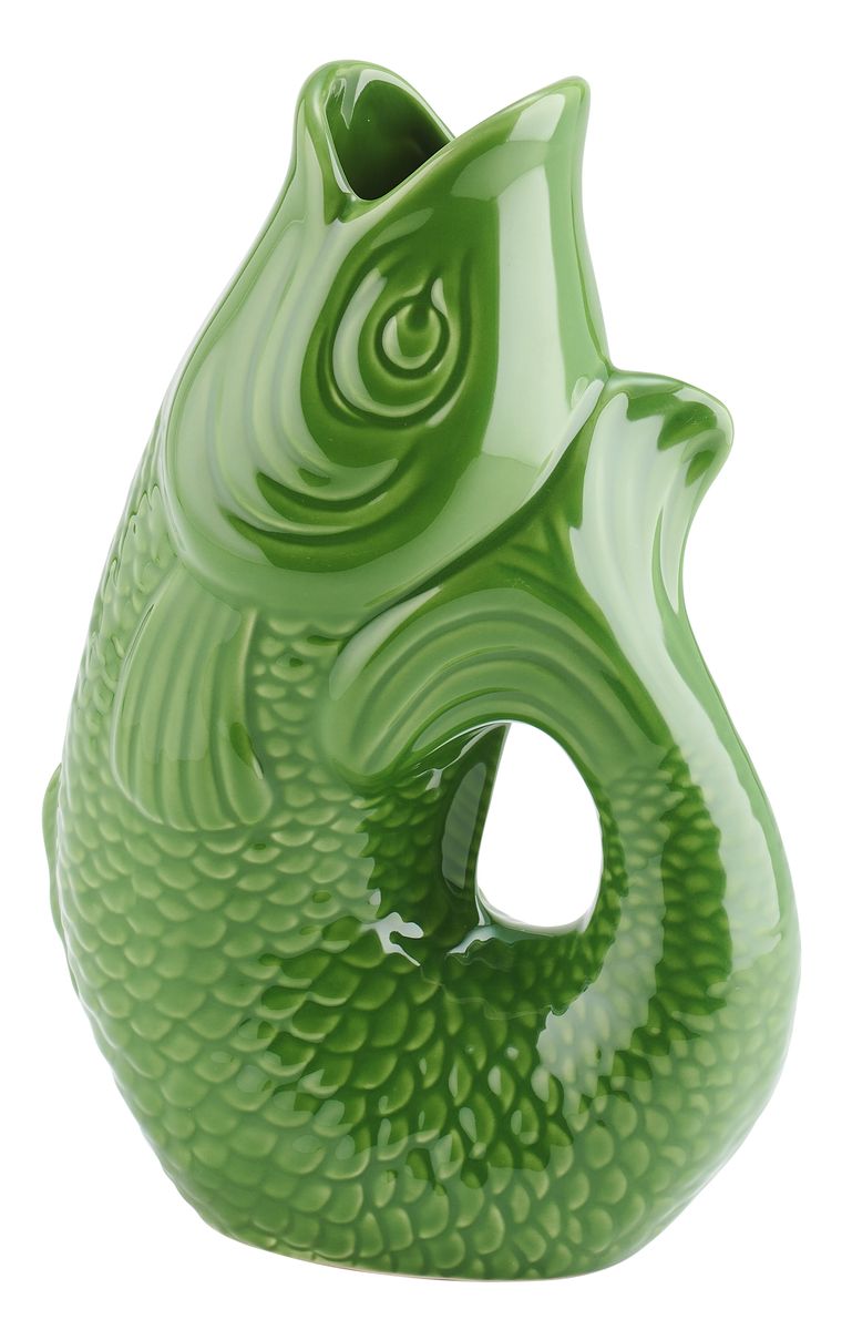 Monsieur Carafon Fischvase Green Bay 1,2l Krug, Töpferei, Vase, Edelstein, Jade
