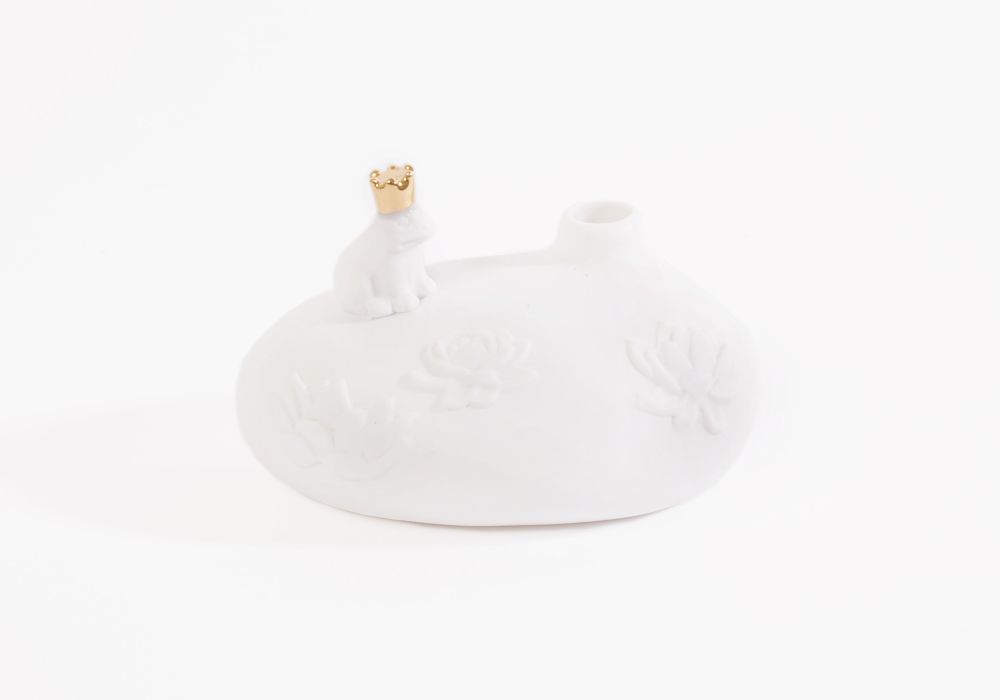 Blumenstein Vase "Froschkönig" Kunst, Porzellan, Töpferei