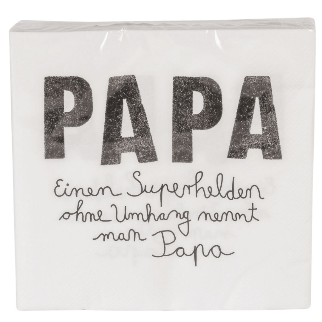 Good old friends Serviette Papa mit Spruch Einen Superhelden ohne Umhang nennt man Papa