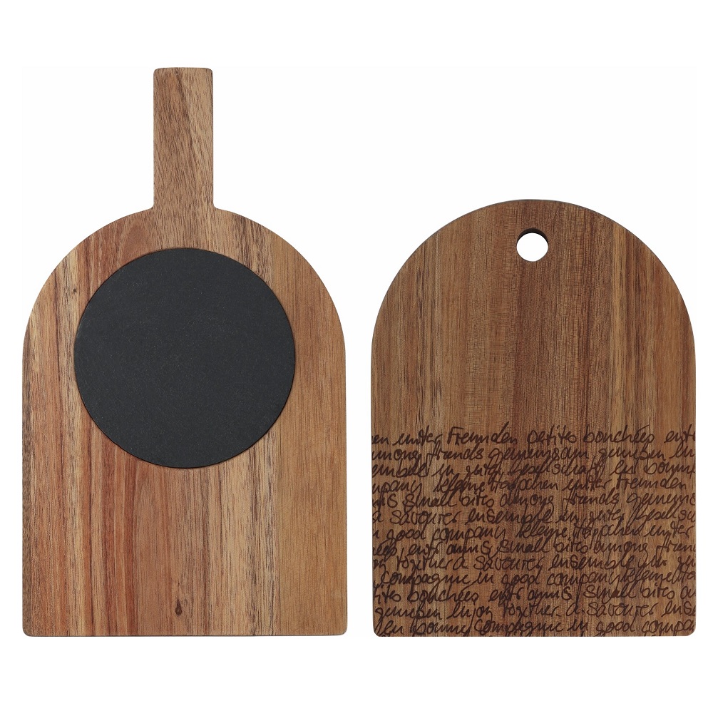 Häppchenweise Servierbrettchen Set Holz, Schneidbrett, Essen