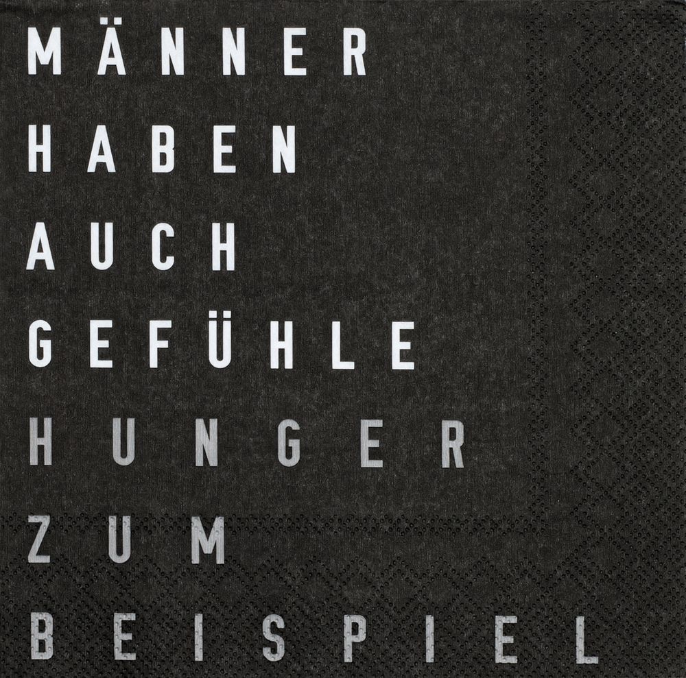 Serviette "Männer" Text