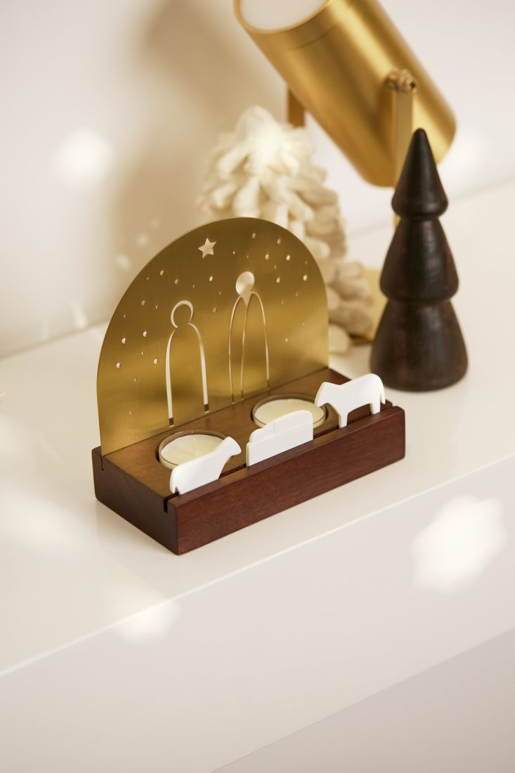 Teelichthalter, Holzbasiskomponenten, Kerzenhalter, Drei Kerzen, Weihnachtsdeko