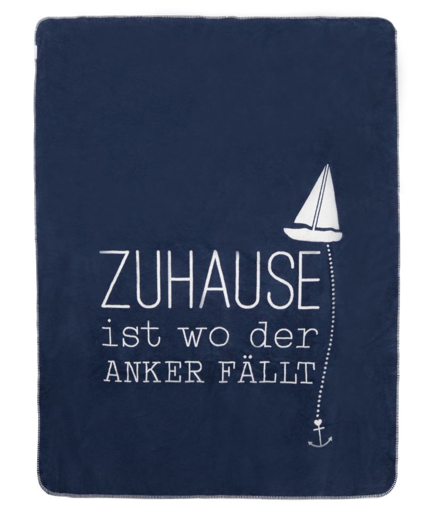 Decke Meer als Worte 150x200 cm