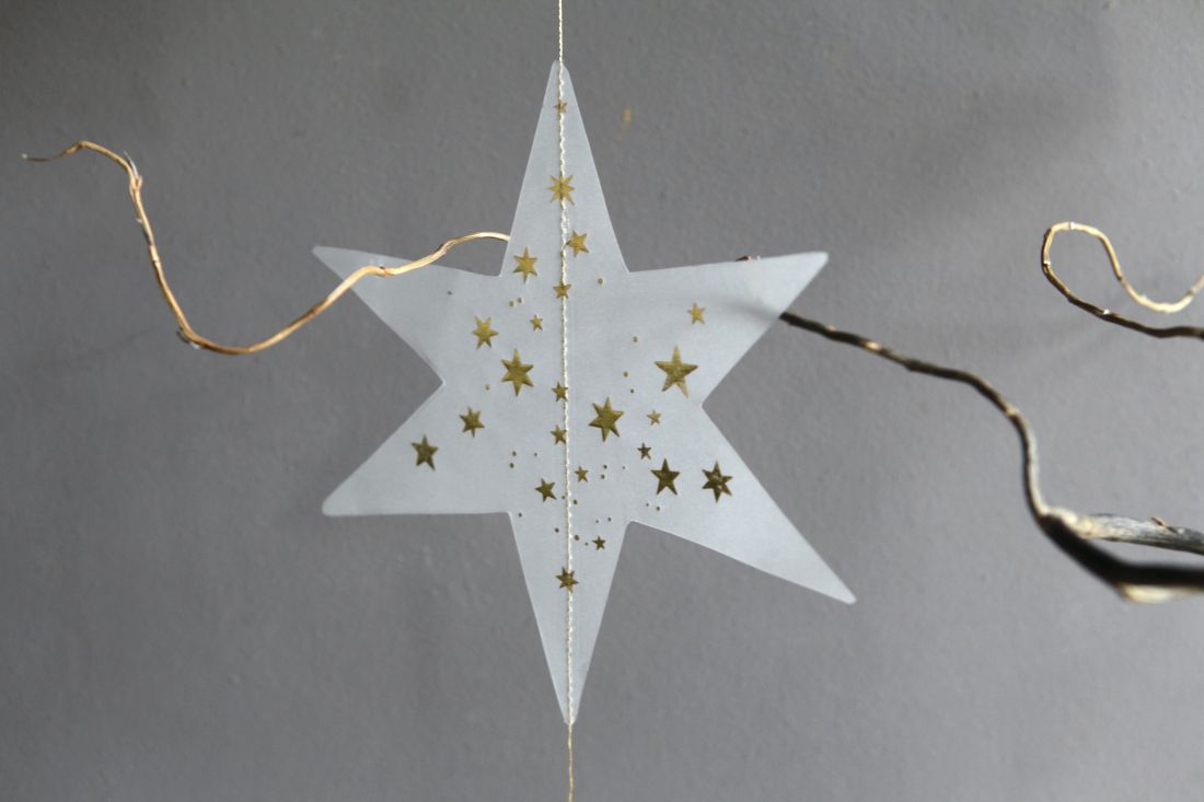 Stern, Weihnachtsdeko, Hängedeko, Sterndekoration, Papierstern