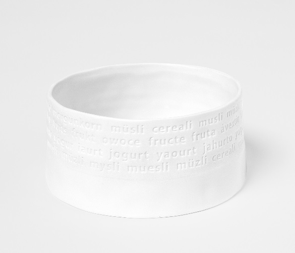 Raumpoesie Frühstück Schale Keramik-Frühstücksschale mit zartem Textdesign aus der Raumpoesie-Kollektion