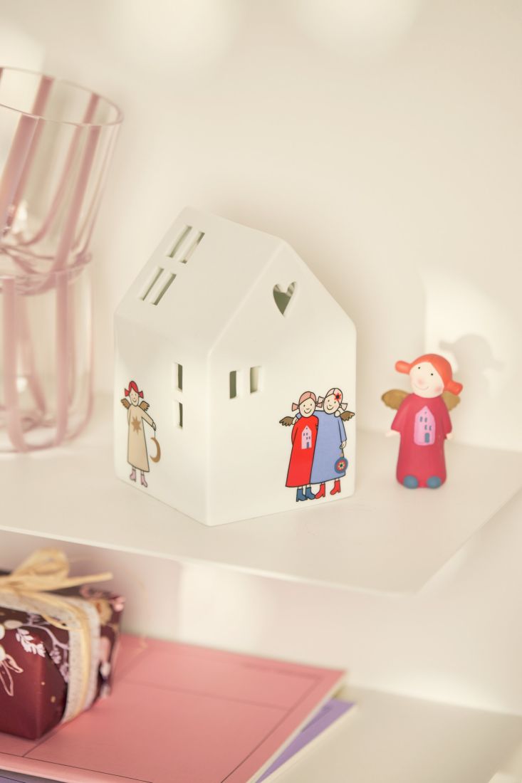 weihnachtsdeko, haus, figur, porzellan, angelfiguren