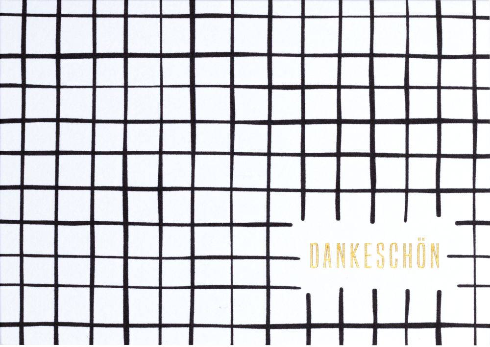 Schwarzweiß Karte "Dankeschön" Architektur, Gebäude, Muster, Schläger