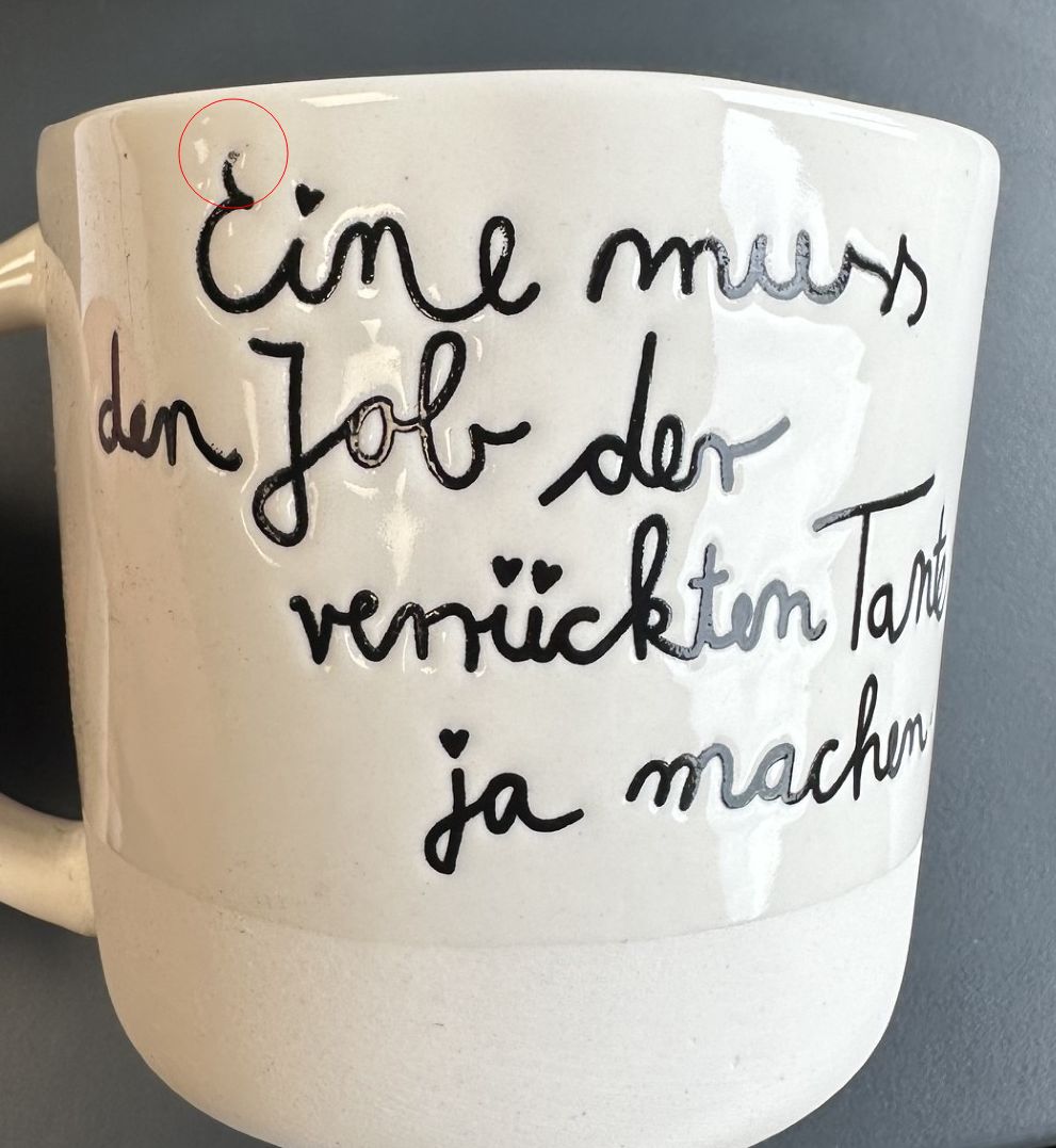 Kaffeetasse, Porzellan, Schriftzug, Weiß, Keramik