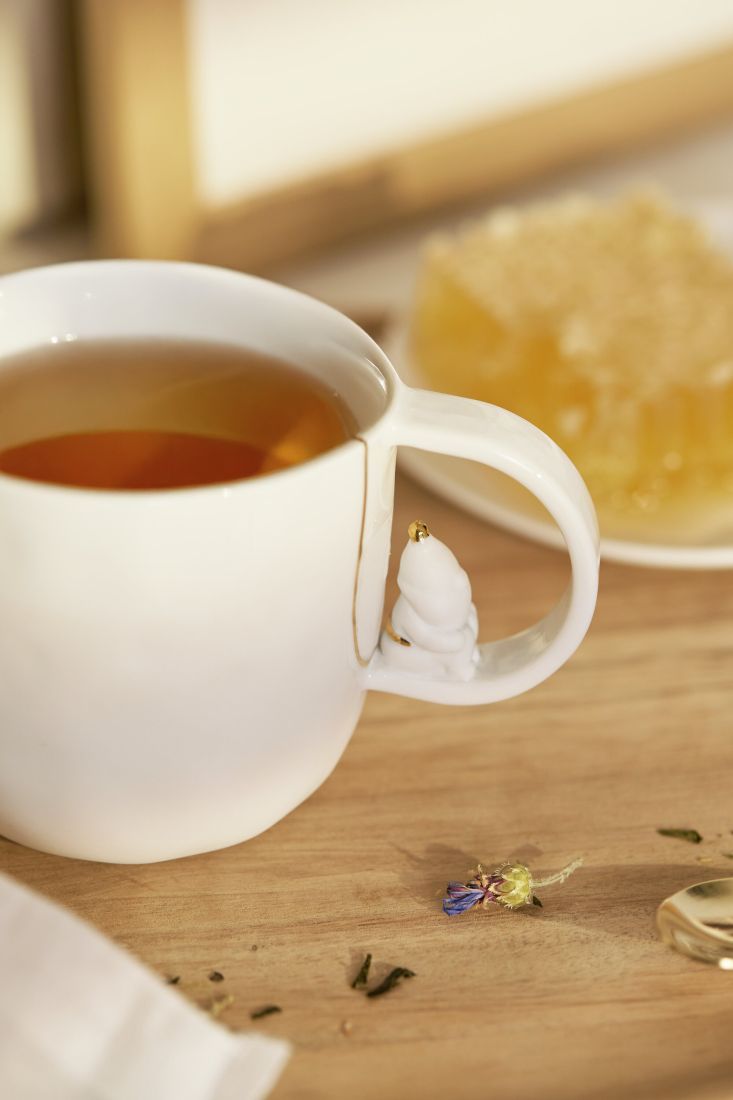 Tasse, Kaffeebecher, Weiß, Teewand, Honig/Ganache?