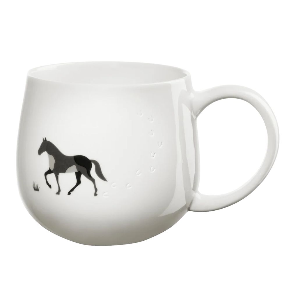 Tasse, Kaffeetasse, Pferd, Silhouette, weiß