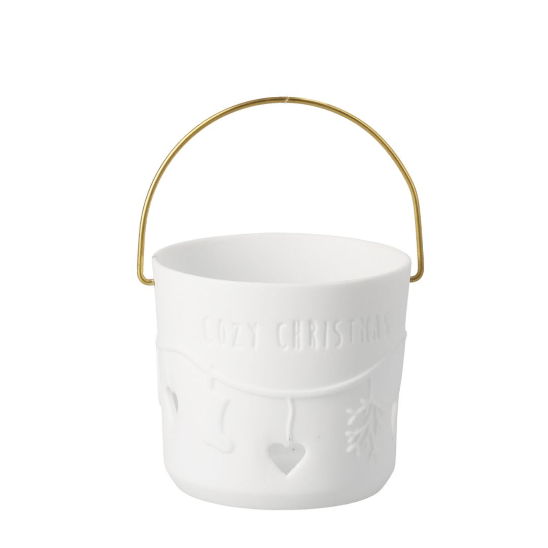 Geschenklaterne "Cozy Christmas" Eimer