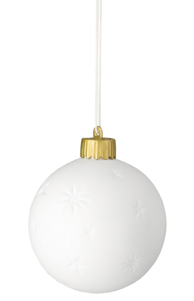 LED Porzellanlampe „Krippe“ – Weihnachtskugel mit Licht & Krippenszene