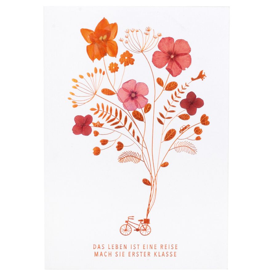 71046_ergebnis Glücksblumen Karte "Das Leben ist eine Reise"