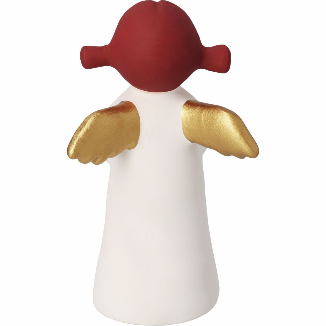 Figur, Engel, Weihnachtsdeko, Goldflügel, Rotkopf