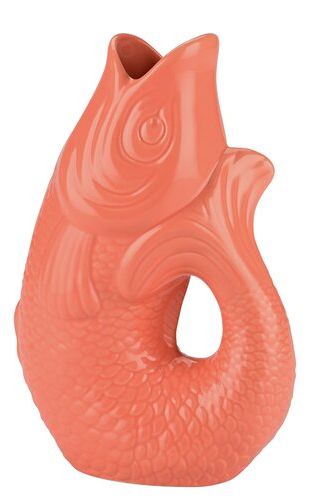 Monsieur Carafon Fischvase Salmon 1,2l Krug, Töpferei, Vase, Kanne, Windel