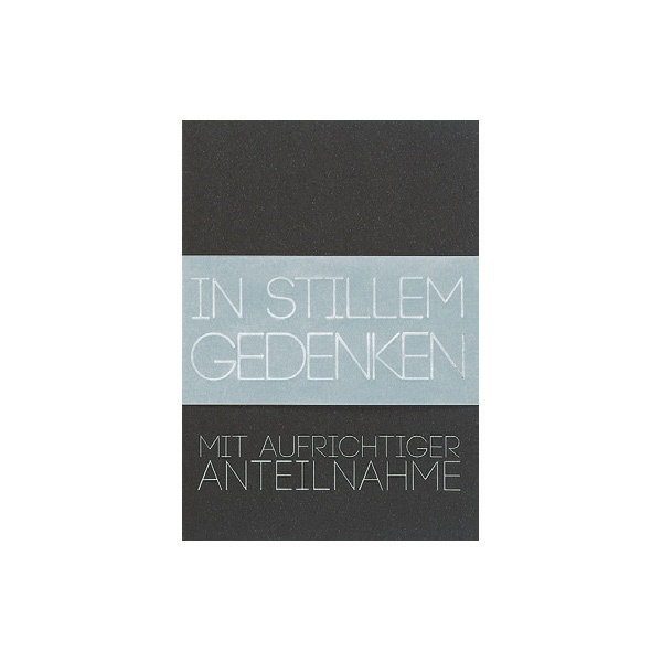 Trauerkarte "In stillem Gedenken"