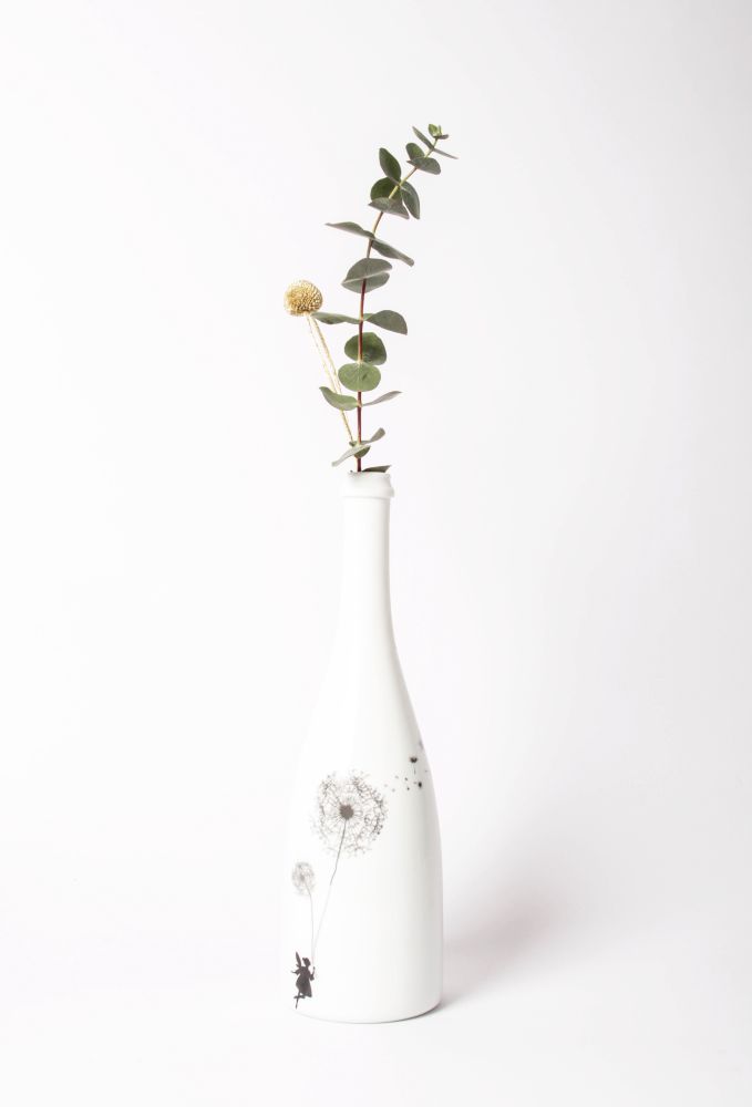 Flaschenvase Pusteblume