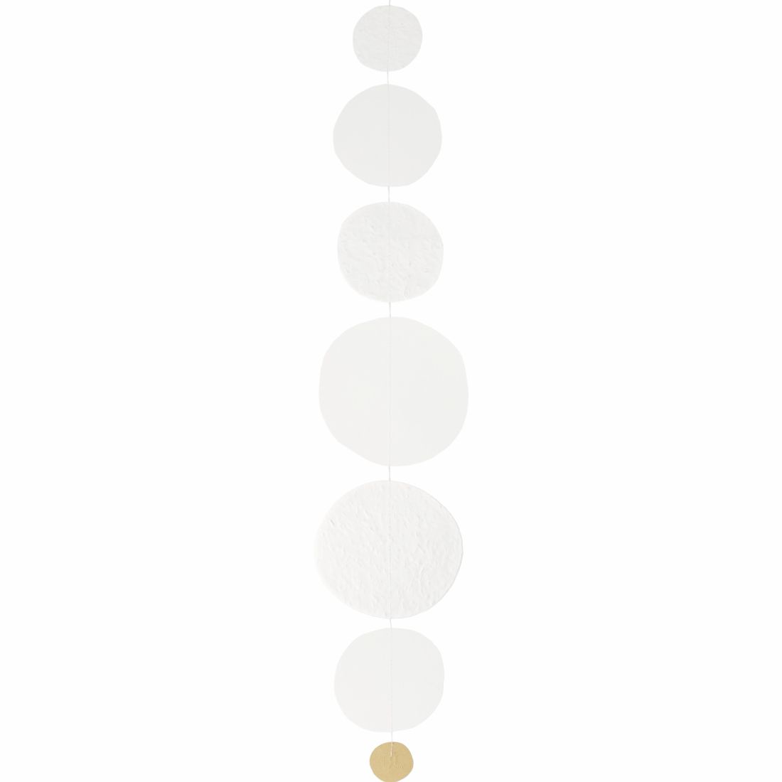 girland, hängende dekoration, papier kreise, weiße kreise, schnur dekoration