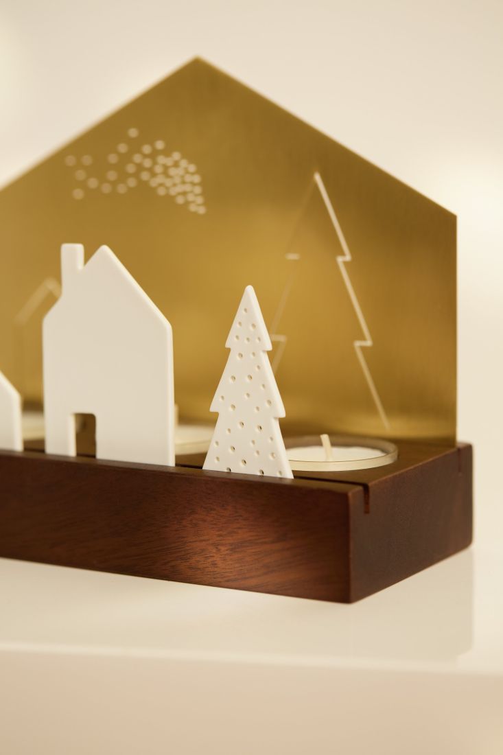 decor, Kandelaber, Holz, weiß, Miniatur