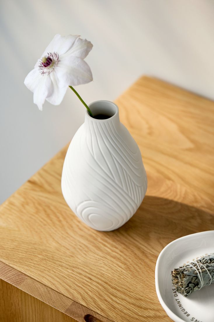 vase, white, ceramic, textured, blumenstrauß