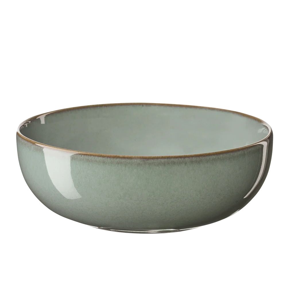 Handgefertigte Schale 15 cm Eucalyptus von ASA aus Steinzeug in sanftem Blau-Grün mit feinem Rand und einzigartigen Glasurschattierungen